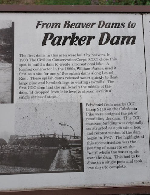 sign telling parker dam's history