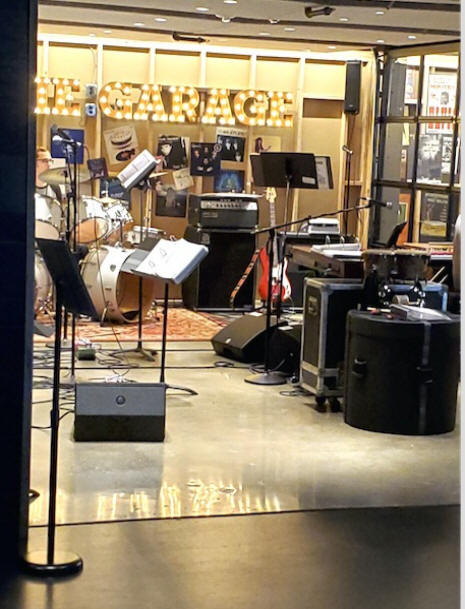 Garage band exhibit at Cleveland Rock and Roll Hall of Fame