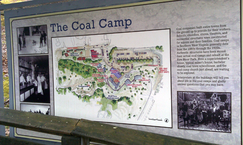 map of a coal town in West Virginia