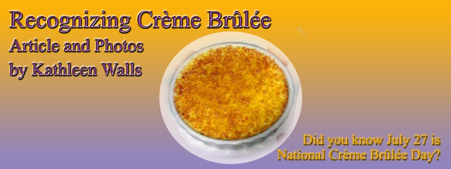 imaGE OF cREME bRULEE WITH TITLE  embeded