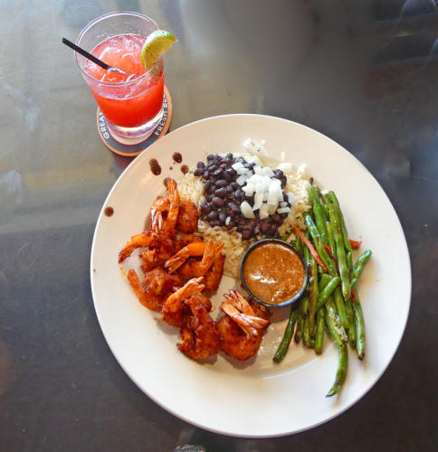 cocktail and shrimp lunch 