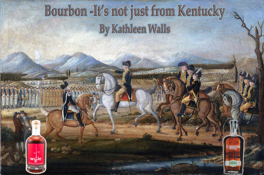 The Whisky Rebellion painting used as a header with words "Bourbon, It's Not Just From Kentucky"