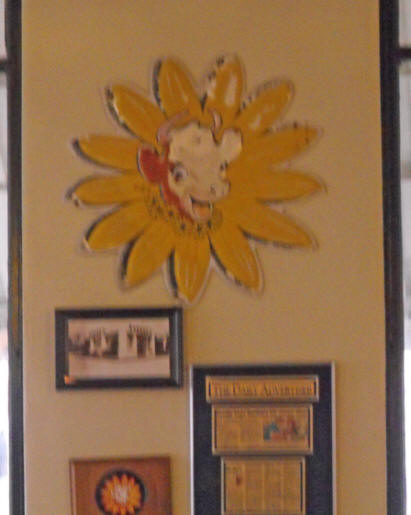 Logo on walls at Borden’s Ice Cream Shoppe in Lafayette, Louisiana