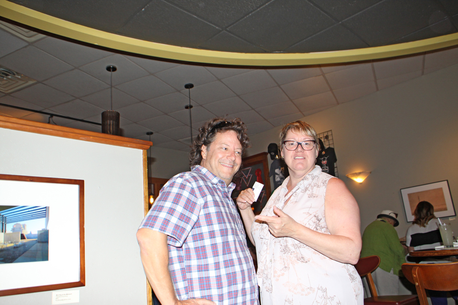 Jeff Mease and Lennie Busch at Lennie’s in Bloomington, Indianausch at