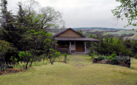 rental cabin at dancing leaf cultural learning center in the sandhills of Nebraska