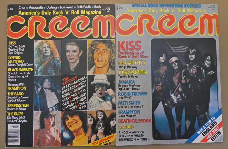 Two Creem magazine covers at Birmingham Musuem