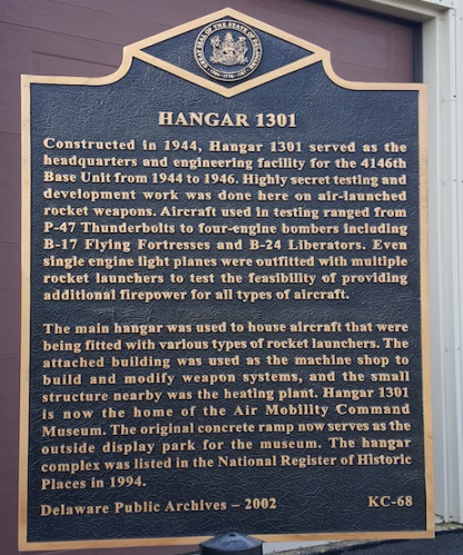Hangar 1301 Air Mobility Command Museum marker