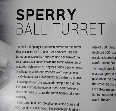 Air Mobility Command Museum ball turret gunner information