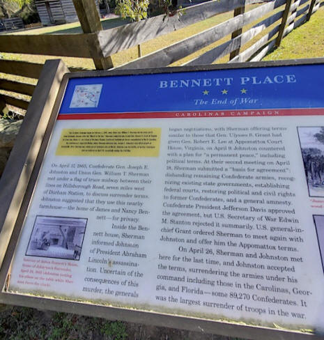 bennett place indeomation placque