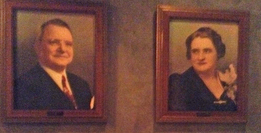 Joseph and Rosalie Brussard portraits at Broussard’s Restaurant in New Orleans