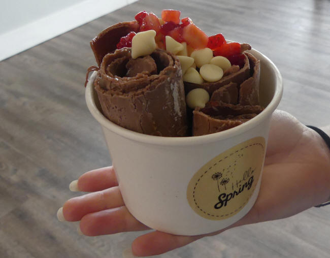 rolled ice cream