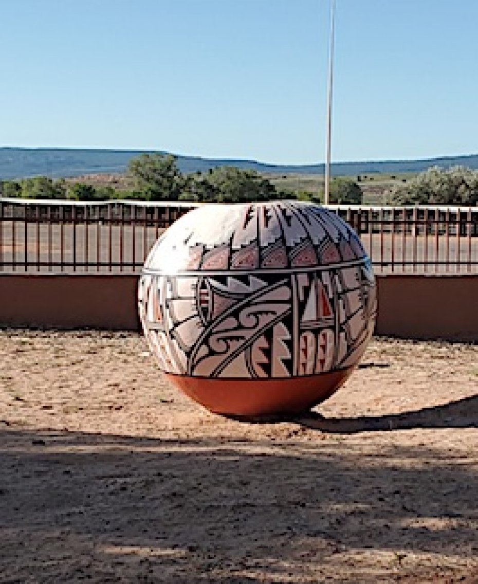 Navajo sculpture of a ball