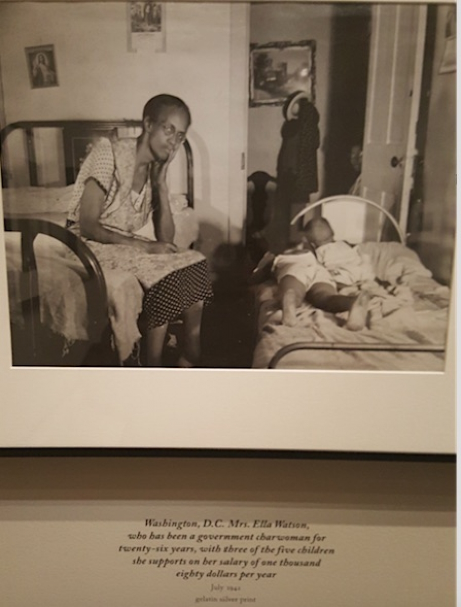 Mid 20th centry photo of a african american woman and three small children