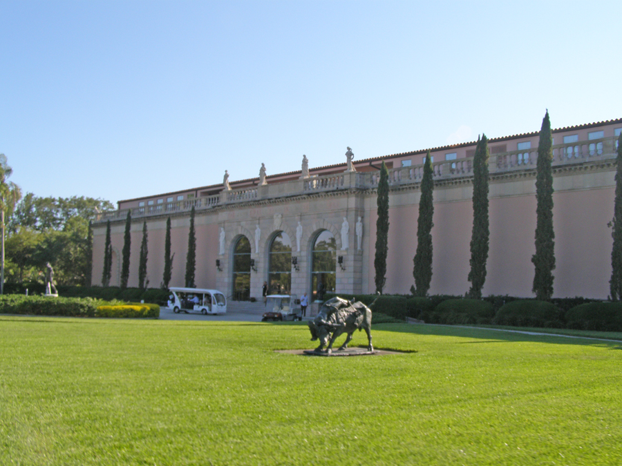 exterior view of Ringling Museum of Art in Sarasota, FL