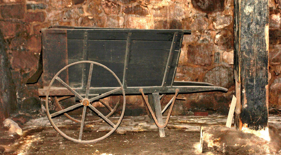 Old cart used at Cornwall Iron Furnace, near Harrisburg, Pennsylvania