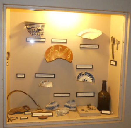 pottery and other artifacts at Historic Camden