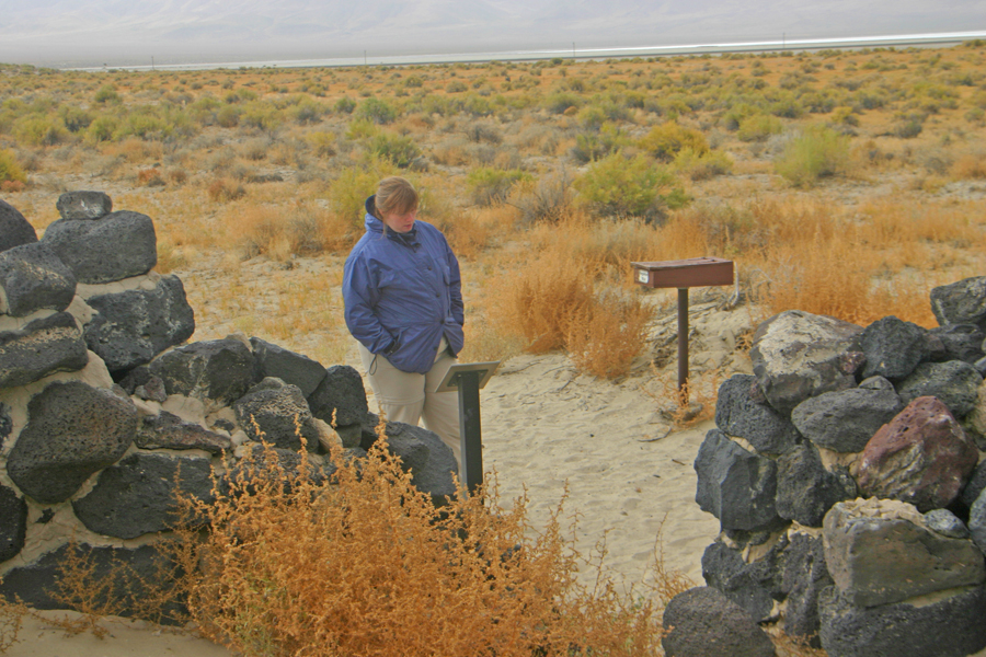 visiter enters the Pony Express ruins