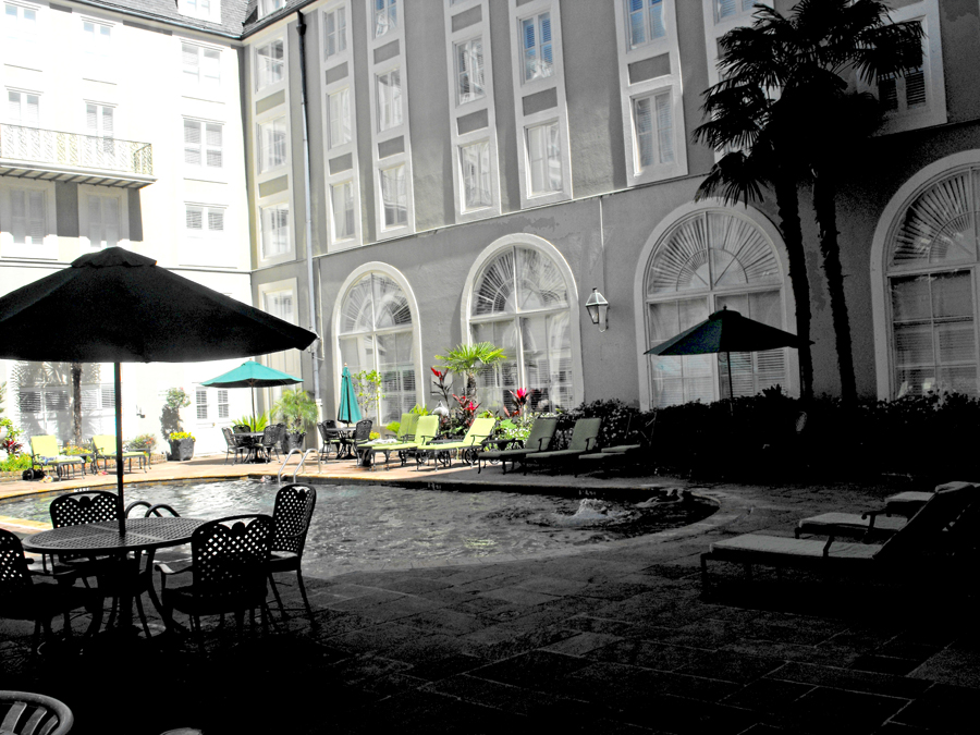 pool at Bourbon Orleans in French Quarter of New Orleans