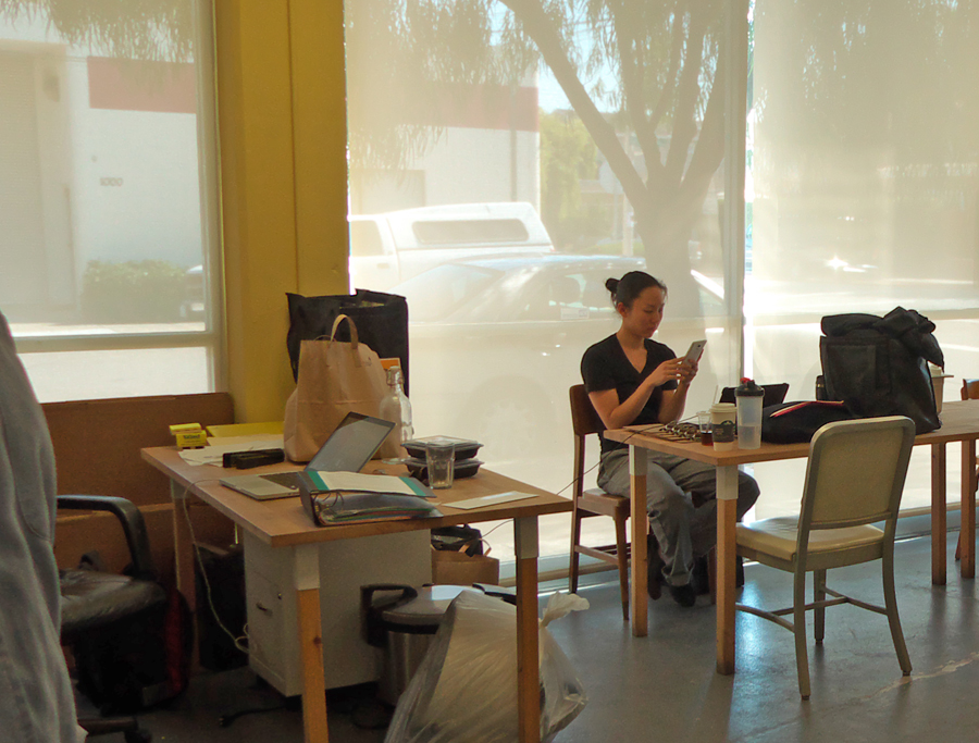 Office at Kitchentown with producer at desk