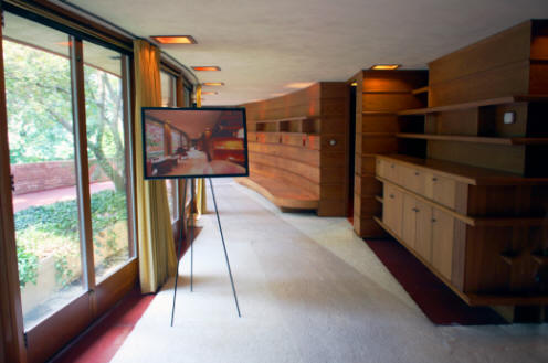glassed in room in Laurent House in Rockford, Illinois