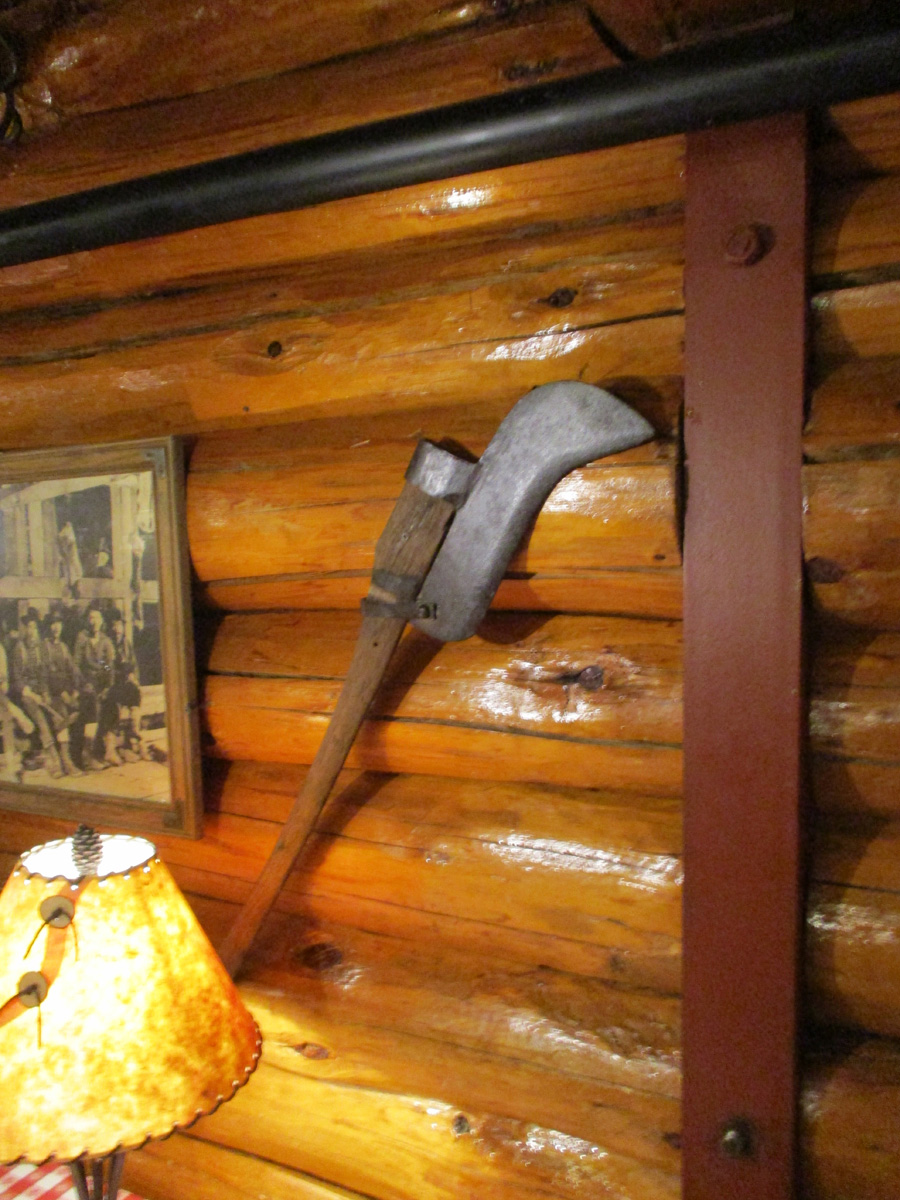 logging tool on log walls