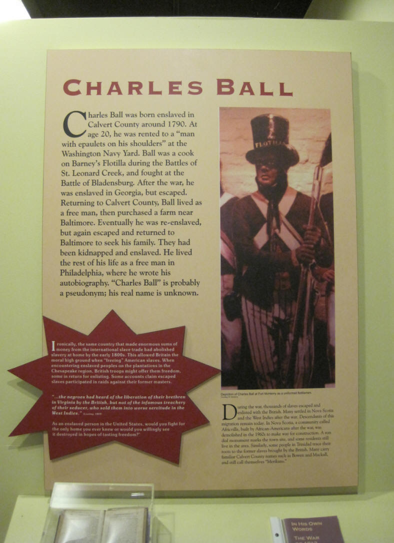 Charles Ball was a slave who fought on the American side