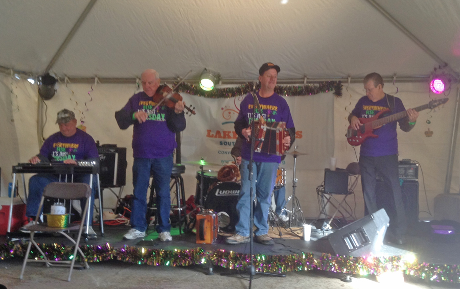 Crowley Playboys playing at Lake Charles Mardi Gras