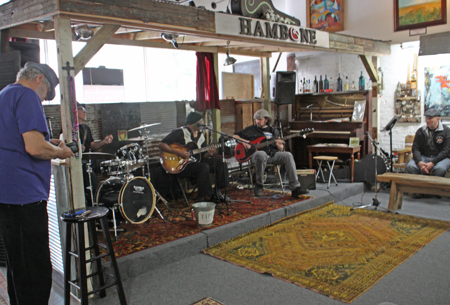 Selwyn Cooler and his band playing at Hambone in Clarksdale, Ms