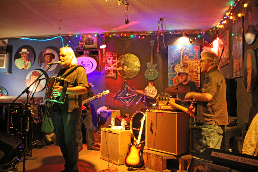 Johnny Sansone and band playing at Bradfordville Blues Club in Tallahassee