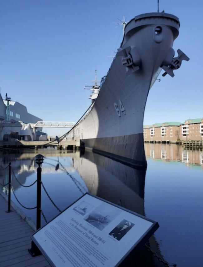 battleship and plaque