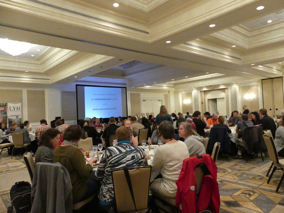 conference room with people at lunch at Nemacolin Woodlands Resort