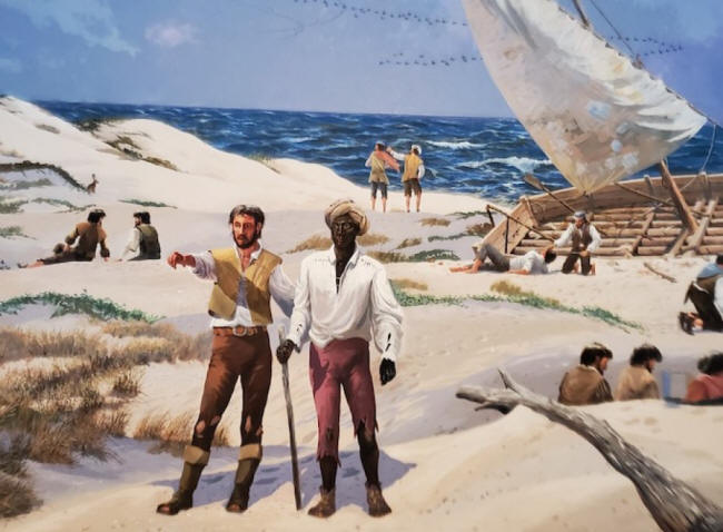 mural of early explorers