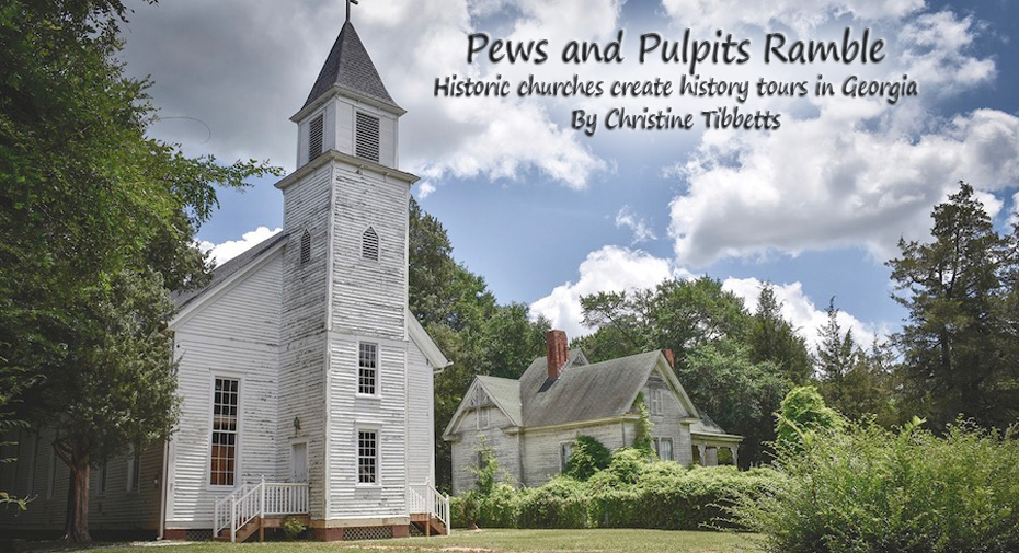 Old country church and parsonage