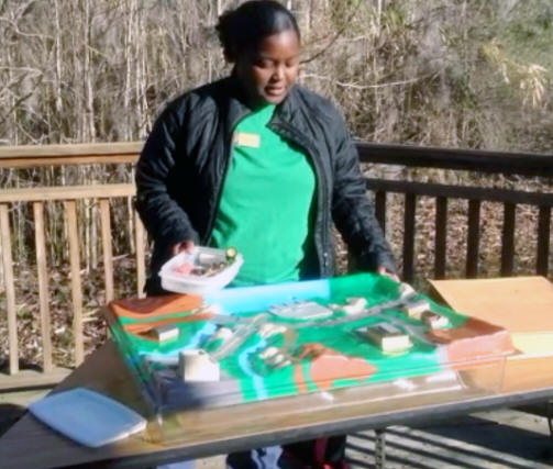 Biologist preparimg a lesson at Phinizy Swamp Nature Park in Augusta, GA