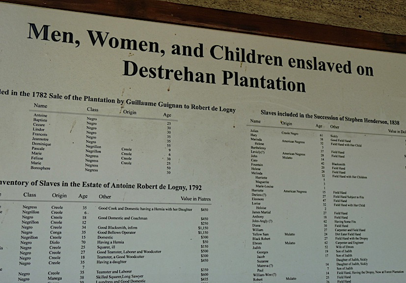 destrehen plantation slave inventory