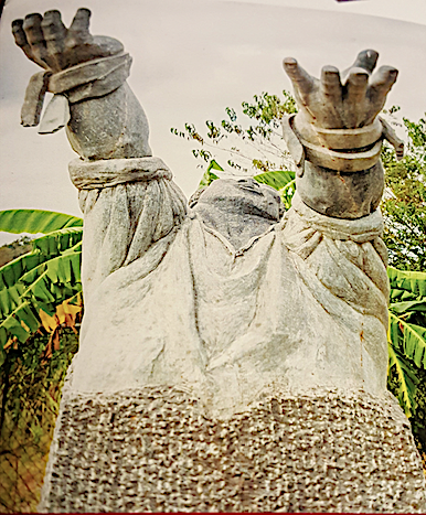 Hallelujah limestone sculpture by Ken Smith