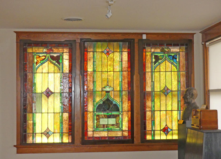 stained glass windows at Historical Center for Southeast New Mexico