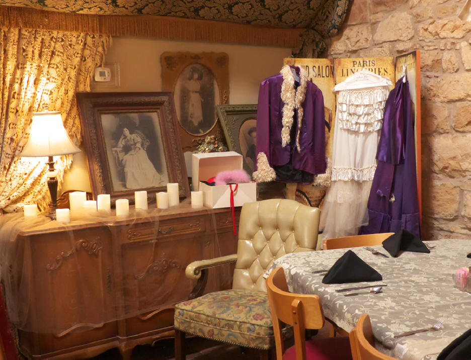 Some of the decor at Miss Hattie's Restaurant and Cathouse Lounge