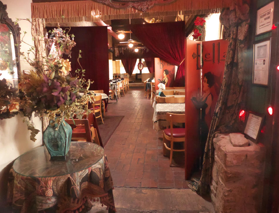 Some of the decor at Miss Hattie's Restaurant and Cathouse Lounge