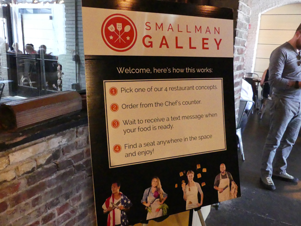 Sign about Smallman Galley