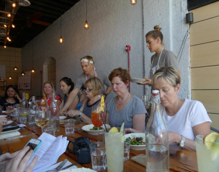 chef at  Smallman Galley seving a group