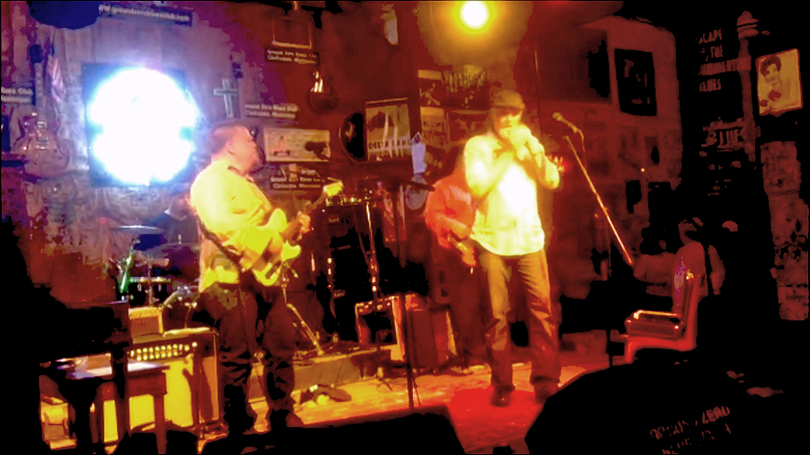 Band playing at Ground Zero Blues Club in Clarksdale, Mississippi