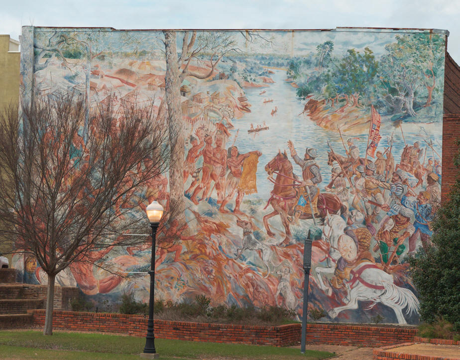 Dothan mural DeSoto meets Creeks