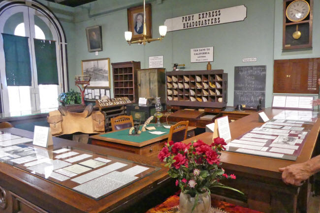 pony express headquarters at patee House Museum