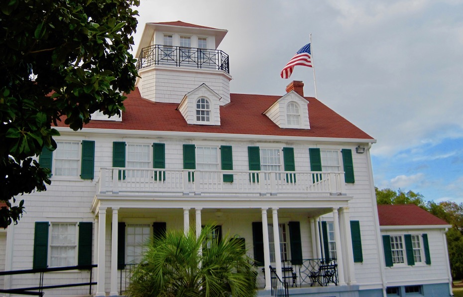 White former coast guard stationon St. Simons Island