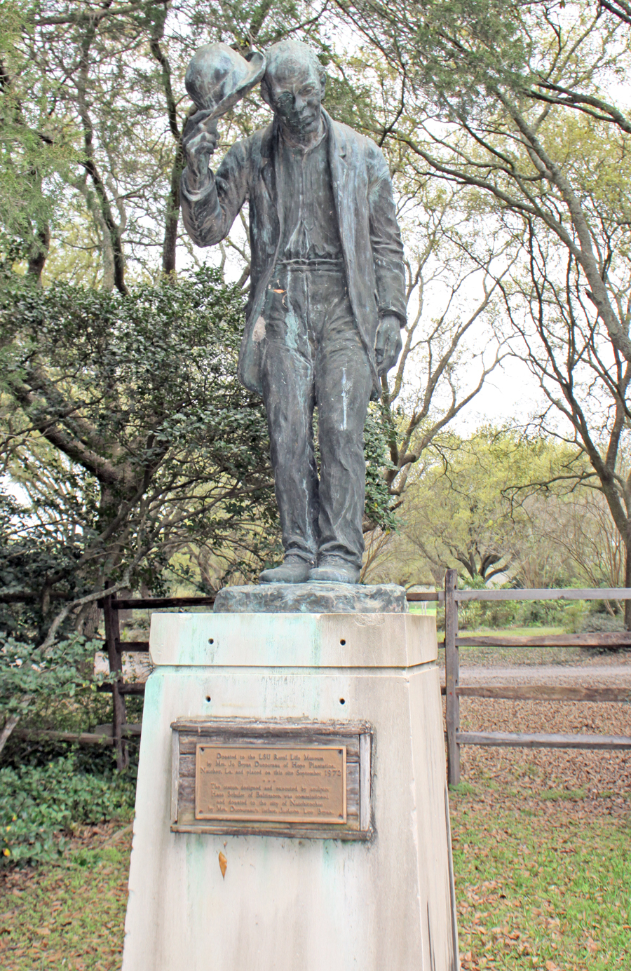 uncle jack stature at Rural Life Museum in 'baton Rouge, LA