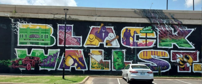 black wall street mural