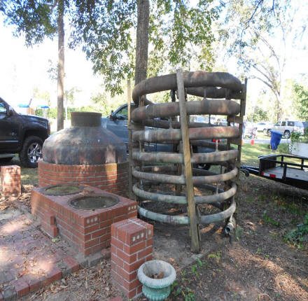 tubing used in the still.