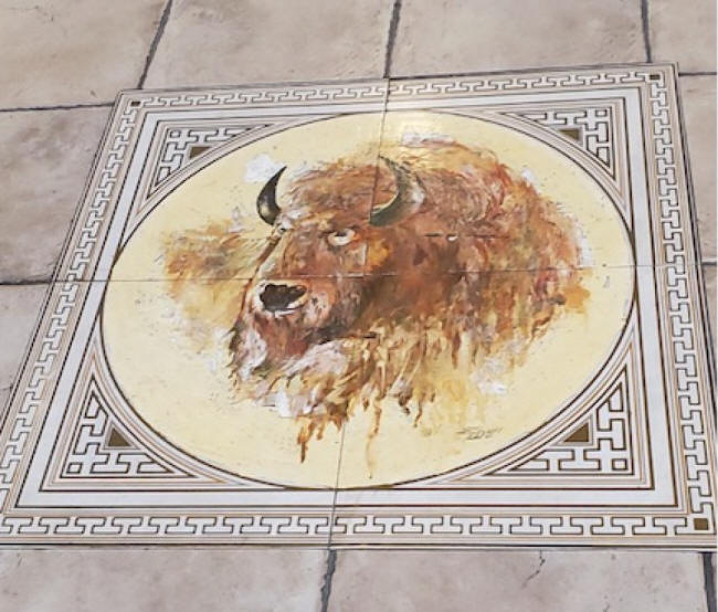 buffalo tiles on floor