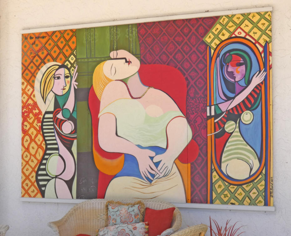 picasso style picture of three women